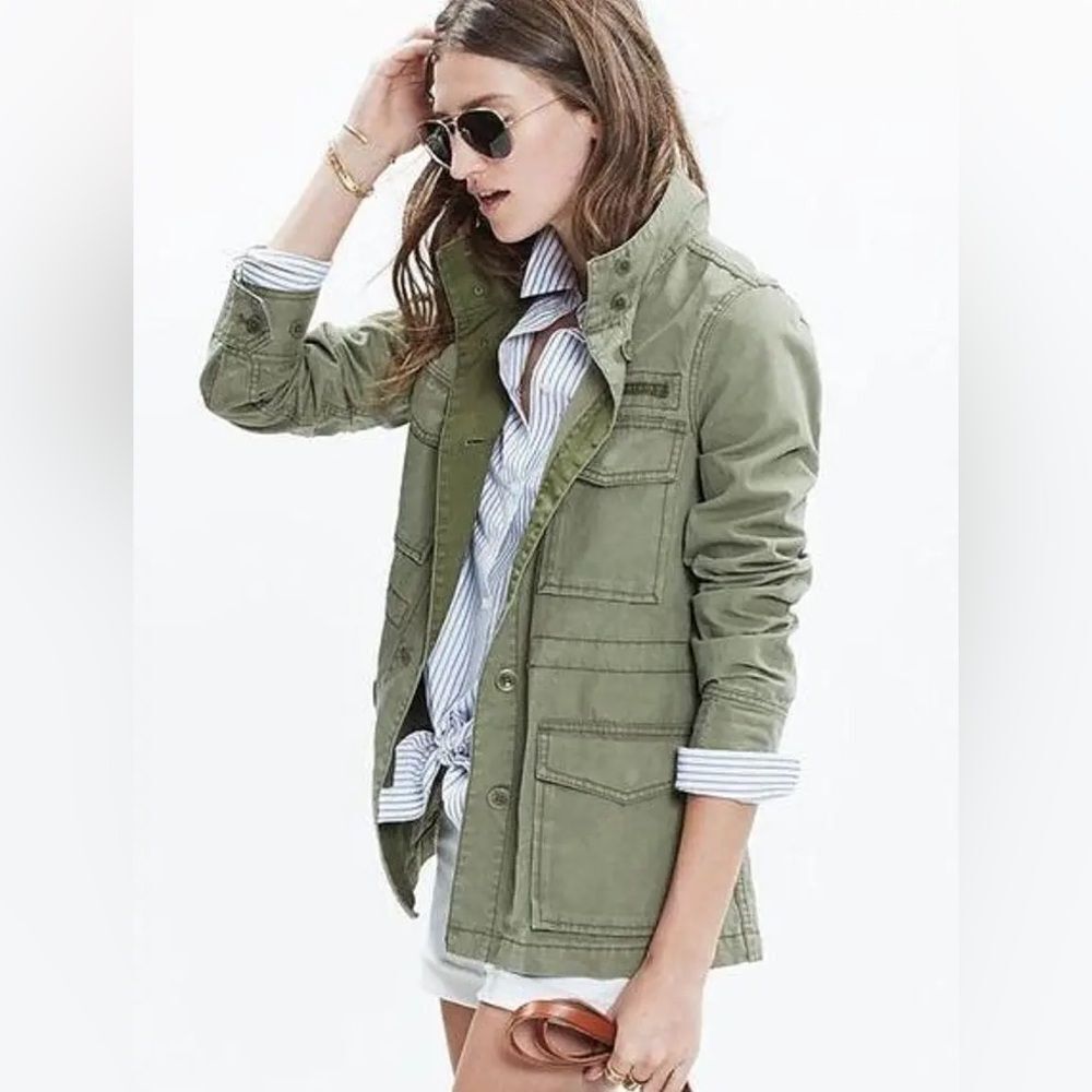 Madewell Catskills Army Green‎ Military Utility Jacket Size Small